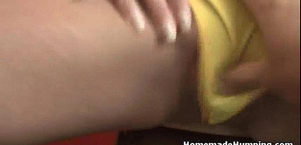  GF in racing outfit finger fucked